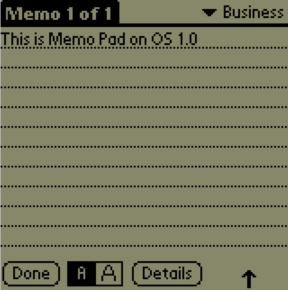 A list of memos
