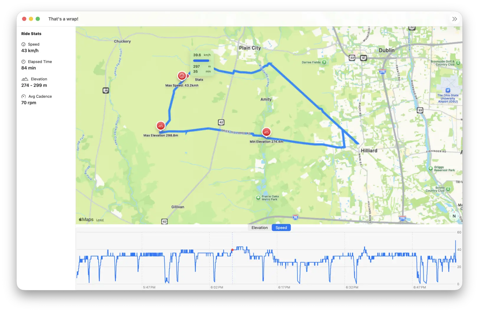 Screenshot of Ryder app